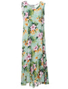 Liliha Tea Length Sleeveless Hawaiian Dress