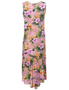 Liliha Tea Length Sleeveless Hawaiian Dress Rose Hilo Hattie