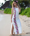 Violette Long Maxi Cocktail Hawaiian Dress White KY