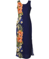 Long Maxi Cocktail Dress Apana Navy KY