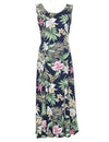 Long Maxi Hawaiian Dress Orchids Dream