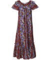 Long Muumuu Dress Relaxed Fit Kaimana Maroon KY