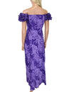 Long Ruffle Purple Muumuu Dress Monstera Ceres