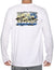 Hawaiian Islands Map Long Sleeves T-Shirt White Shaka Time Hawaii