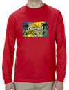 Long Sleeves Tee Tropical Paradise Hawaii | White