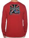 Island Choppers Hawaiian Long Sleeve T-Shirt Red Shaka Time Hawaii