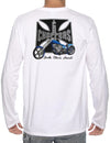 Island Choppers Hawaiian Long Sleeve T-Shirt White Shaka Time Hawaii