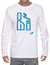 Long Sleeves Sweatshirt Tee I Surf Hawaii White