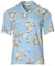 Malana Orchid Hawaiian Rayon Shirt Sky Blue Two Palms