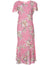 Malana Orchids Maxi Hawaiian Dress Cap Sleeves Coral Two Palms