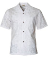 Male Wale Aloha White Shirt White