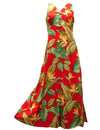 Maxi Cocktail Dress Airbrush Birds of Paradise Red Paradise Found