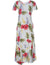 Maxi Hawaiian Dress Cap Sleeves Haiku Aloha Cream Two Palms