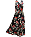 Maxi Long Cocktail Dress Heliconia Paradise Black Paradise Found