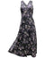 Maxi Long Cocktail Hawaiian Dress OHIA Black Paradise Found