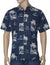 Dress Shirt Button-Up Hawaiian Kahala Navy Royal Creations