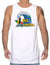 Men Tank Top Big Kahuna Waves Design White Shaka Time Hawaii