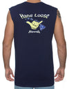 Island Hang Loose Muscle Tee Navy Shaka Time Hawaii