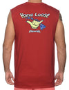 Island Hang Loose Muscle Tee Red Shaka Time Hawaii