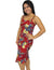 Hawaiian Dress Midi Slip Okalani Red Red Two Palms