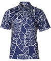 Monstera Men's Polo Shirt Navy Navy Mae Young Designs