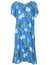 Muumuu Dress Hawaiian Bamboo Blue Two Palms