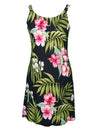 Nalani Short Hawaiian Rayon Dress Black RJC