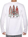 North Shore Hawaii Long Sleeves Sweatshirt Tee White Shaka Time Hawaii