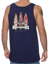 North Shore Hawaii Tank Top T-Shirt Navy Shaka Time Hawaii