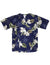 Navy Hawaiian Nursing Scrubs White Orchids Navy S