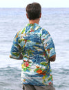 Ocean Shirt Navy Two Palms