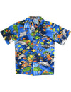 Oceans of Hawaii Boys Shirt Royal RJC