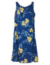 Okalani Short Blue Hawaiian Dress Blue Two Palms