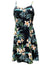 Orchid Ginger Short Hawaiian Dress with Spaghetti Straps Black Paradise Found