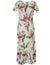 Orchid Pua Maxi Hawaiian Dress Cap Sleeves Beige Two Palms