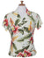 Orchid Pua Women Hawaiian Fitted Shirt Beige Two Palms