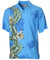 Orchids Panel Side Design Shirt Light Blue Hilo Hattie