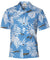 Outrigger Aloha Shirt Poly Cotton Sky Blue Royal Creations