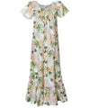 Paina Aloha Long Muumuu Dress Relaxed Fit Cream KY