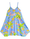 Paradise Orchids Scarf Hem Dress for Girls Sky Blue RJC