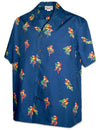 Parrot Head Island Aloha Shirt Navy Pacific Legends