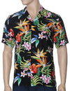 Passion Paradise Hawaiian Rayon Shirt Black Two Palms