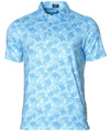 Pineapple Garden Golf Shirt Aqua LiAloha