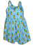 Pineapples Emoji Girl's Sundress Light Blue Pacific Legend