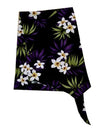 Plumeria Rain Full Size Large Sarong Cover-up Black Hilo Hattie