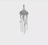 Sterling Silver Polished Moveable Jelly Fish Pendant