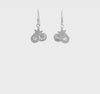 Sterling Silver Polished Starfish, Sand Dollar and Shell Dangle Earring