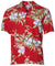 Rayon Aloha Shirt Pali Orchid Red Two Palms