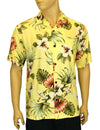 Lahaina Hibiscus Aloha Rayon Shirt Yellow Royal Creations