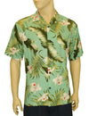 Orchids Creation Resort Rayon Hawaiian Shirt Green Royal Creations